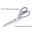 Ceremonial Ribbon Cutting Scissors w/Chrome Plated Handles (9 1/2")